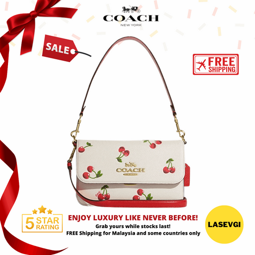 COACH Brynn Shoulder Bag With Cherry Print-Cherry