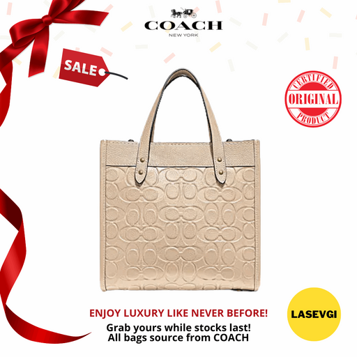 COACH Field Tote 22 In Signature Leather/B4/New Ivory