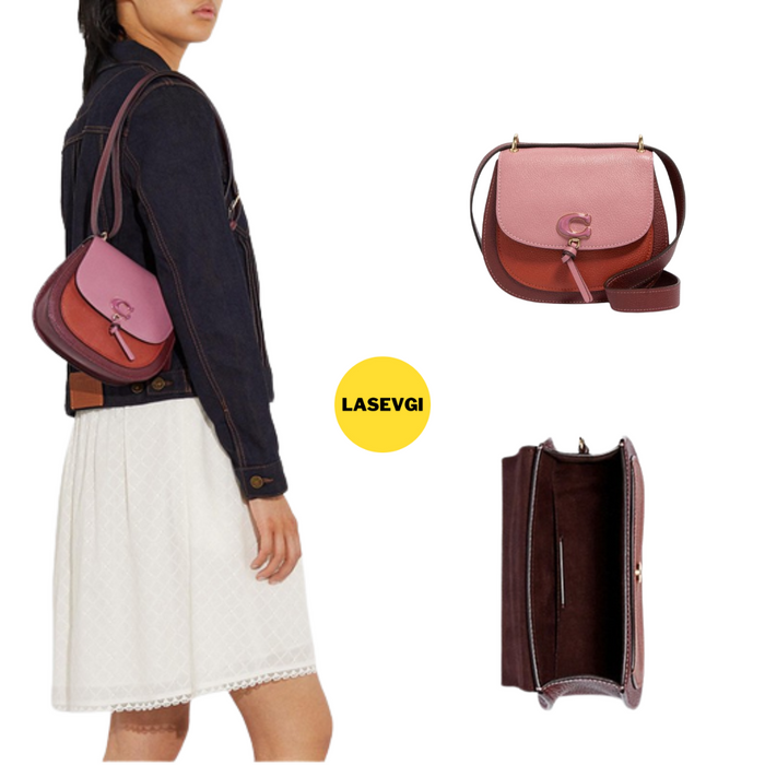 COACH Remi Saddle Bag In Colorblock-Rose Multi