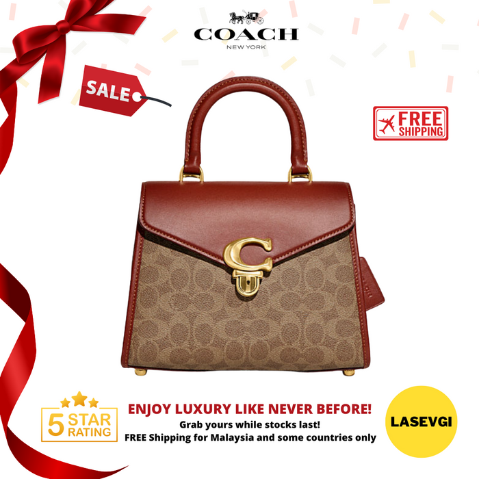 COACH Sammy Top Handle Bag in Signature Canvas CH724