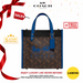 COACH Field Tote 22 With Horse And Carriage Print And Carriage Badge/B4/Truffle Blue Fin