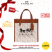 COACH Field Tote 22 With Horse And Carriage Print And Carriage Badge/B4/Chalk Burnished Amber