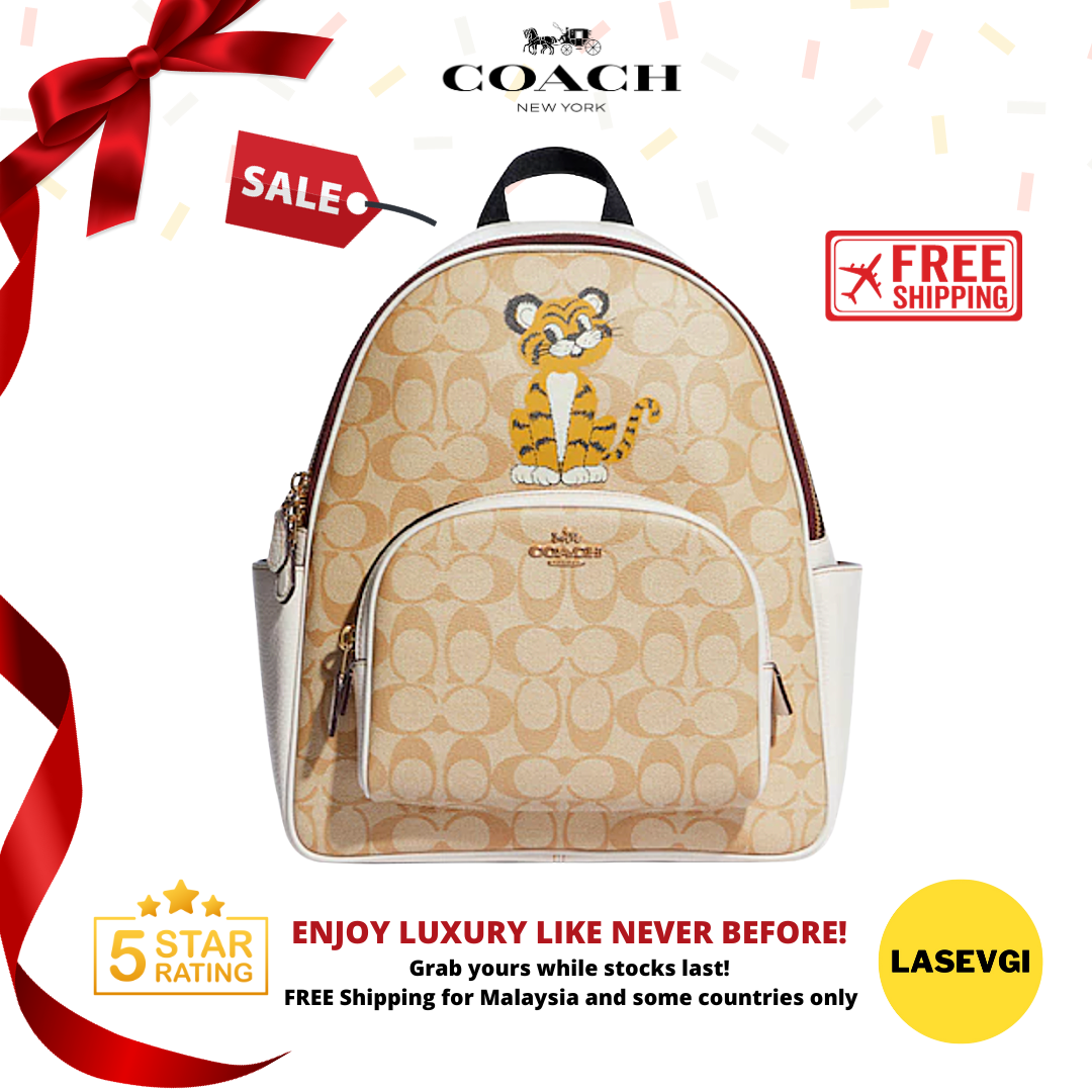 NEW Coach Court hotsell Backpack With Tiger Print