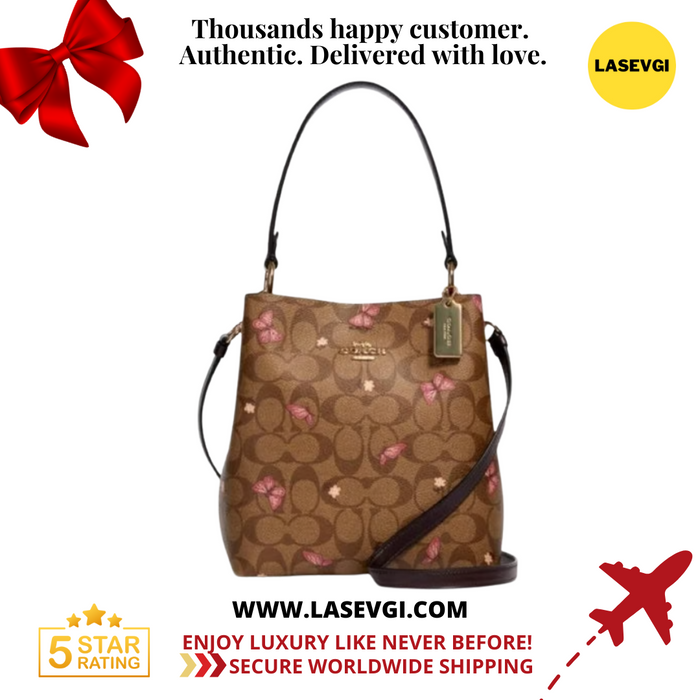 COACH Small Town Bucket Bag with Butterfly