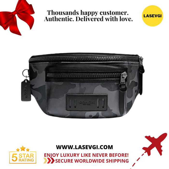 COACH Terrain Belt Bag In Signature Canvas With Camo Print-QB/Grey Multi