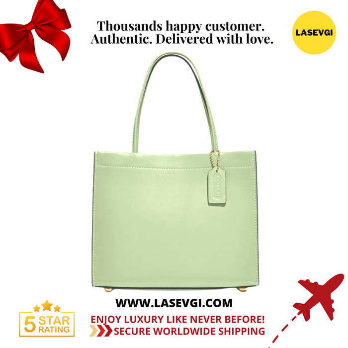 COACH Cashin Carry Tote 22-Pale Pistachio