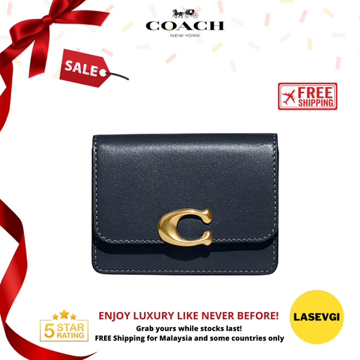 COACH Bandit Card Case Wallet Navy Blue CH825