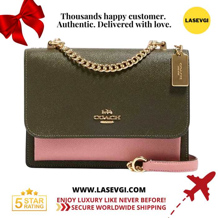 COACH Klare Crossbody in colorblock canteen multi - Dark Green/Pink 91166