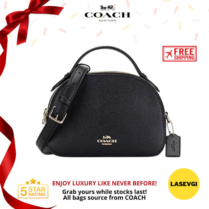 COACH Serena Satchel Crossgrain Leather in Black 1589