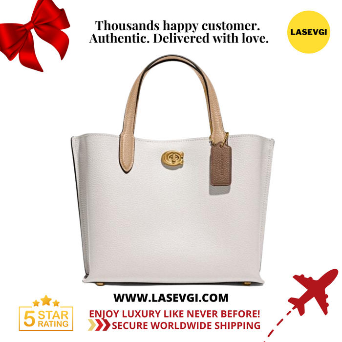 COACH Willow Tote 24 in Colorblock Chalk Multi C8561