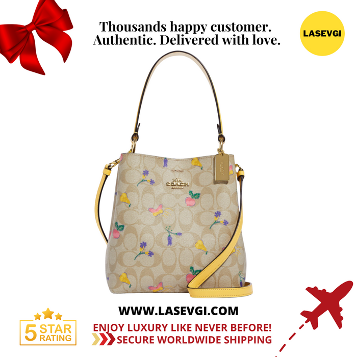 COACH Small Town Bucket Bag In Signature Canvas With Dreamy Veggie Print
