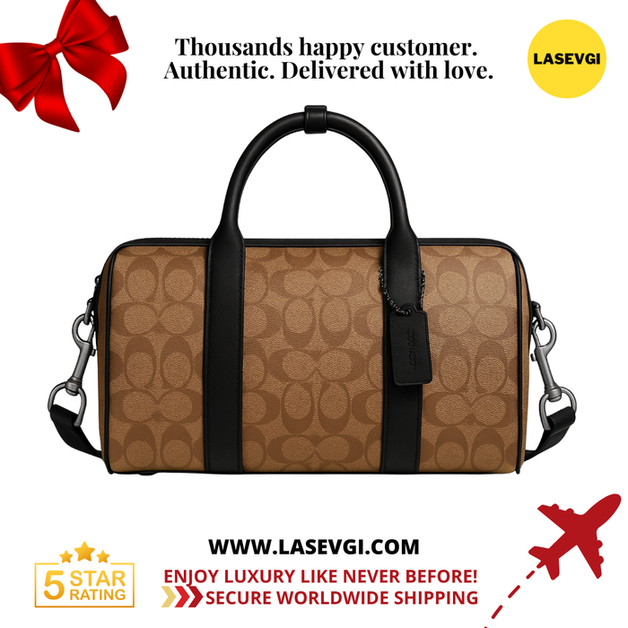 COACH Gotham Duffle 24 in Signature Light Brown CA186