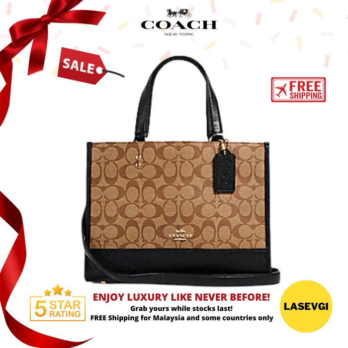 Coach Dempsey Carryall in signature canvas khaki black 1955