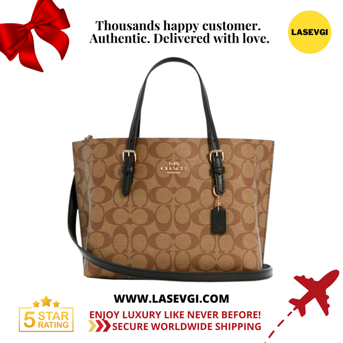 COACH Mollie Tote 25 Signature  khaki black