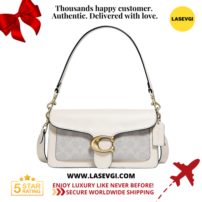 COACH Tabby Shoulder Bag 26 Signature White