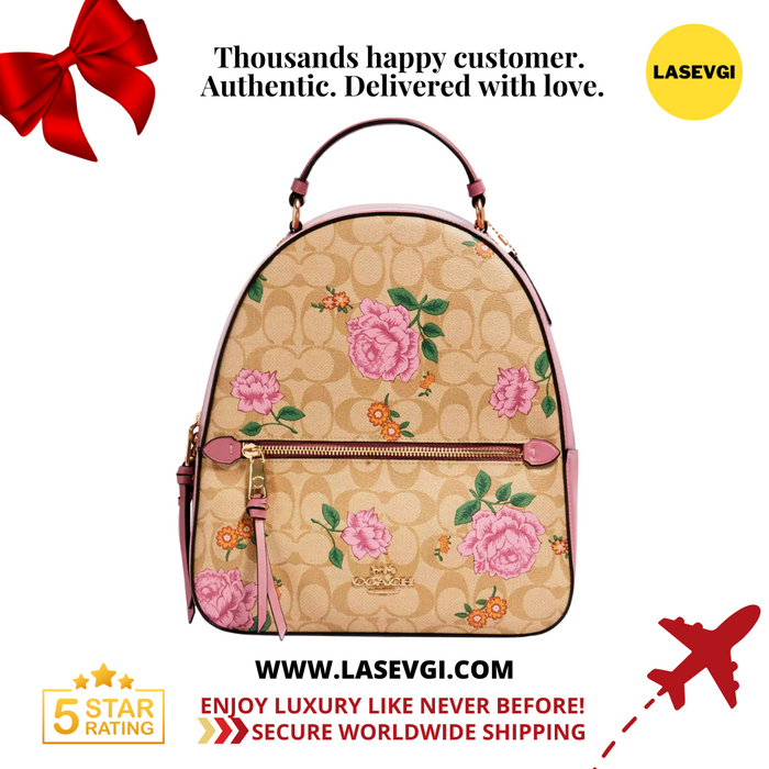 COACH Jordyn Backpack In Signature Canvas With Prairie Rose Print 3011