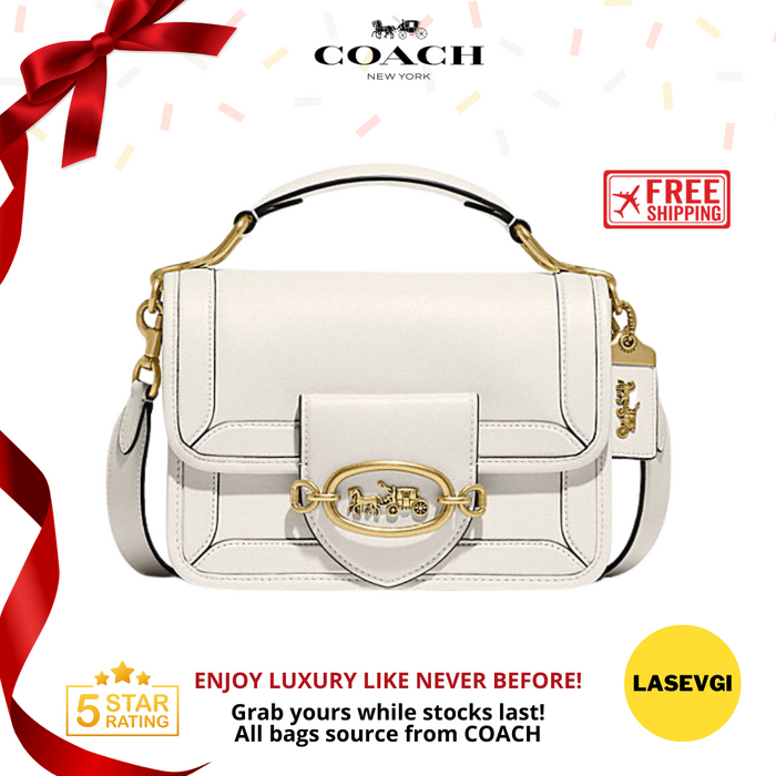 COACH Hero Shoulder Bag in Chalk C8449