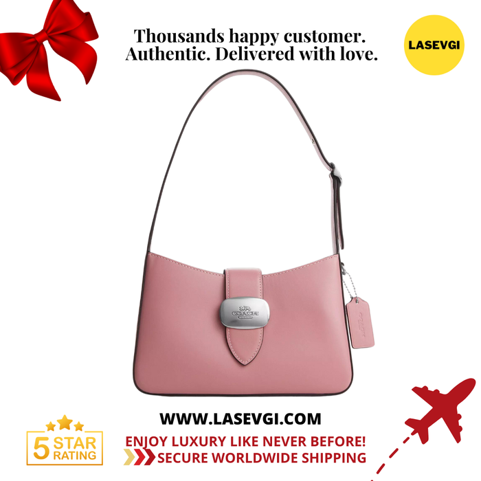 COACH Eliza Shoulder Bag in Silver/True Pink - CR533