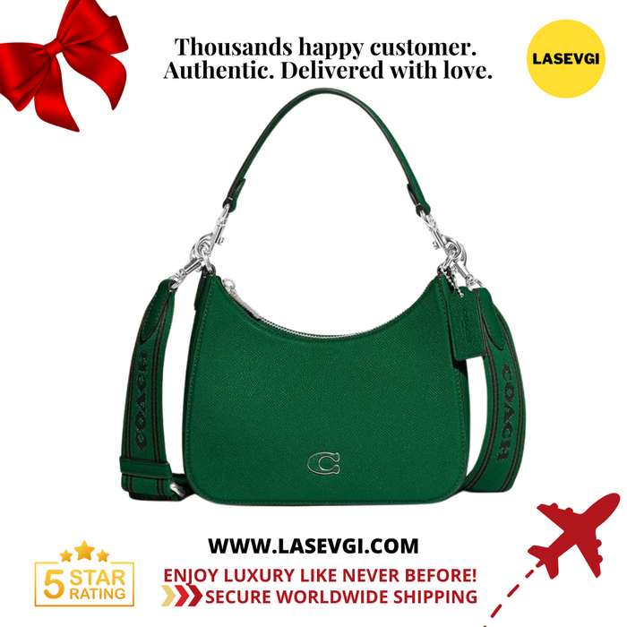 COACH Hobo Crossbody With Signature Canvas in Green - CJ842