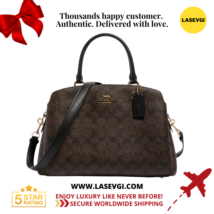 COACH Lillie Carryall in Signature Canvas Brown Black