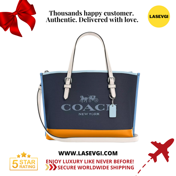 COACH Mollie Tote 25 in Colorblock Navy