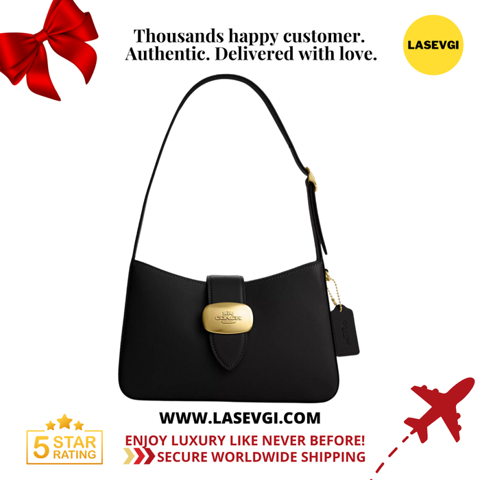 COACH Eliza Shoulder Bag in Gold/Black - CR533
