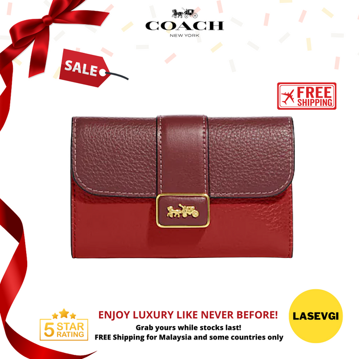 COACH Medium Grace Wallet in Red CC061