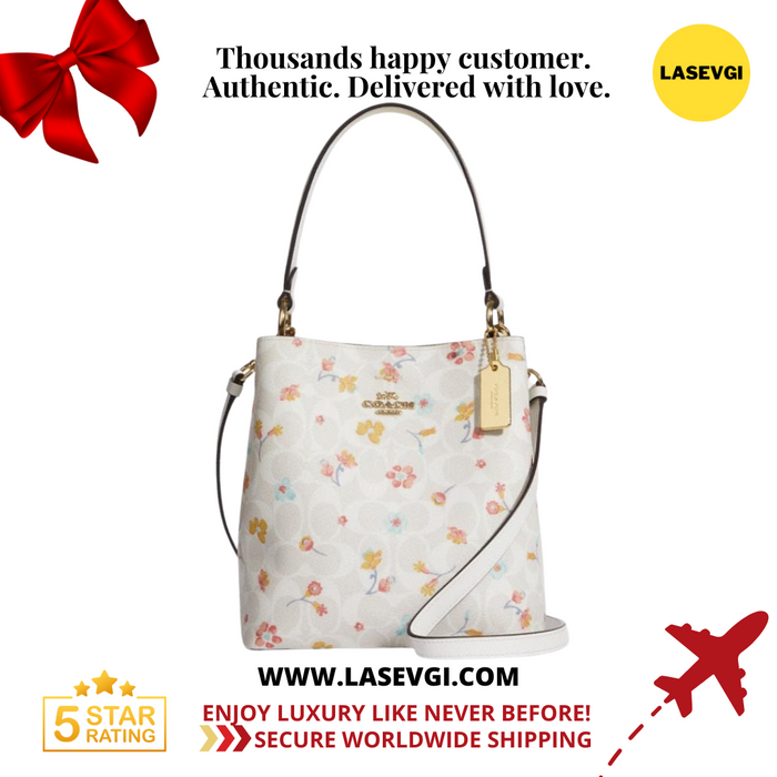 COACH Small Town Bucket Bag In Signature Canvas With Mystical Floral Print