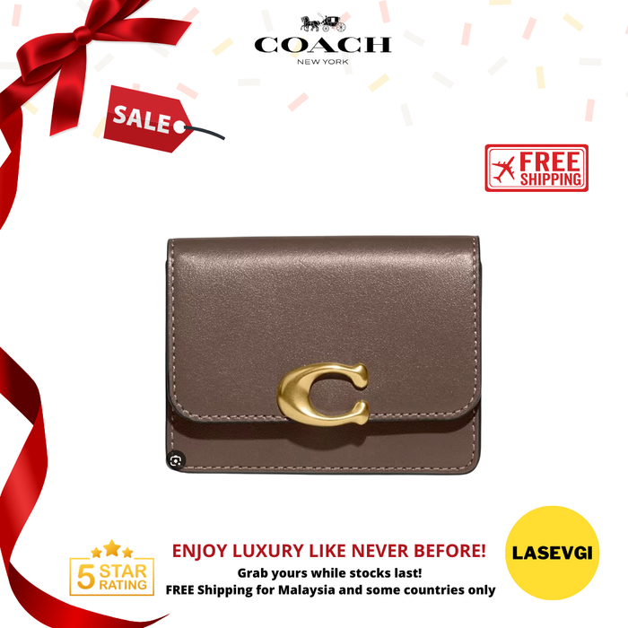 COACH Bandit Card Case Dark Stone CH825