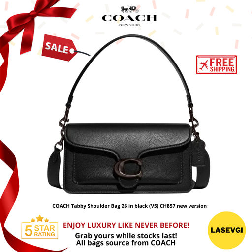 COACH Tabby Shoulder Bag 26 in black (V5) CH857 new version