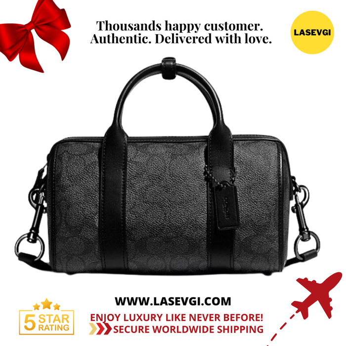 COACH Gotham Duffle 24 in Signature Black CA186