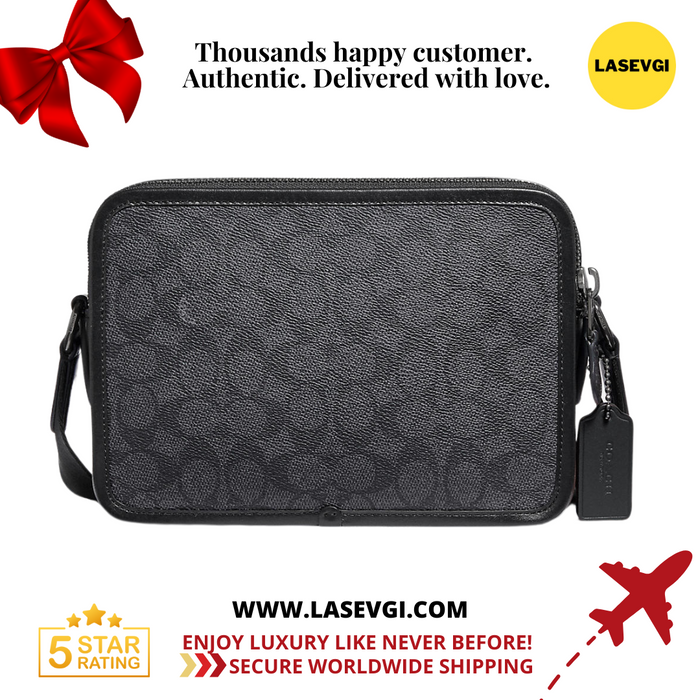 COACH Charter Crossbody 24 Signature Canvas in charcoal