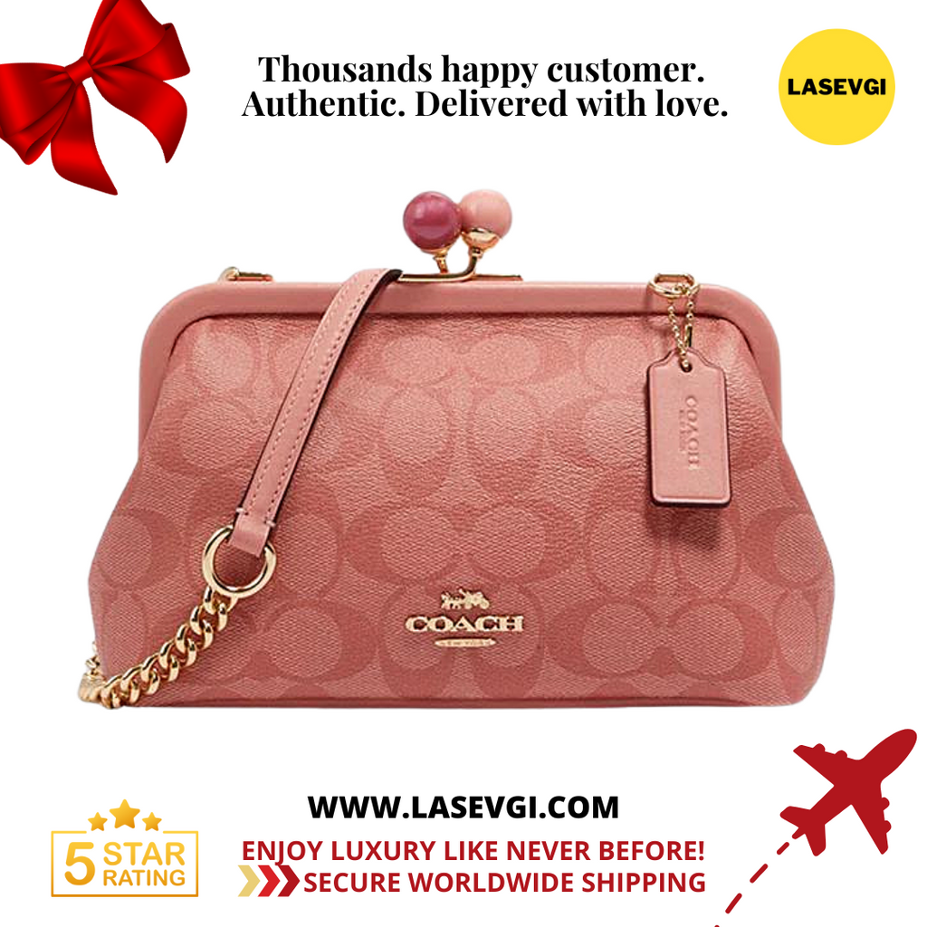 COACH Nora Kisslock Crossbody In Signature Canvas-Candy Pink — www COACH Nora Kisslock Crossbody In Signature Canvas-Candy Pink — www