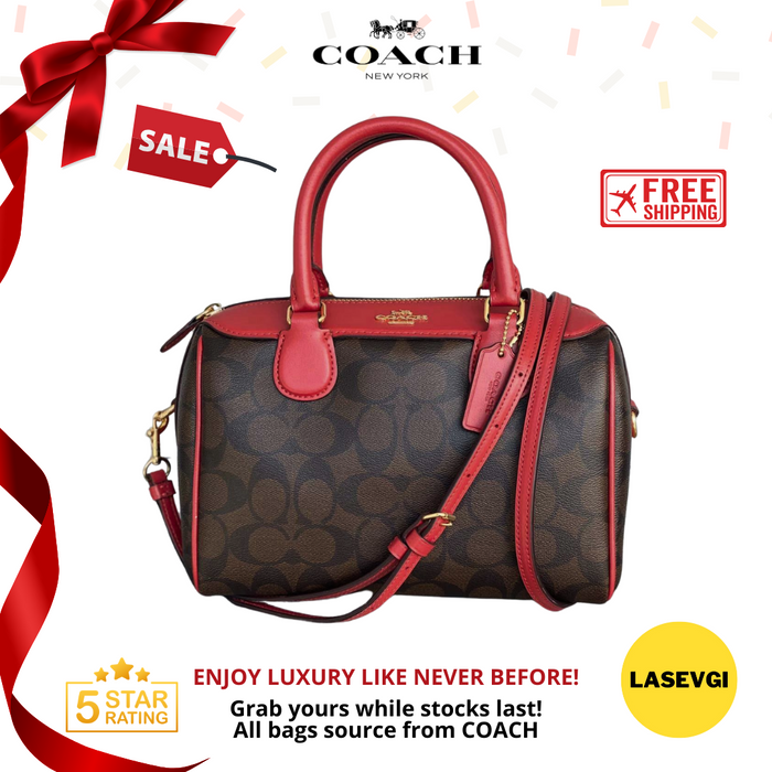 COACH Mini Bennett in Signature Canvas Red Multi F32202-www.lasevgi.com