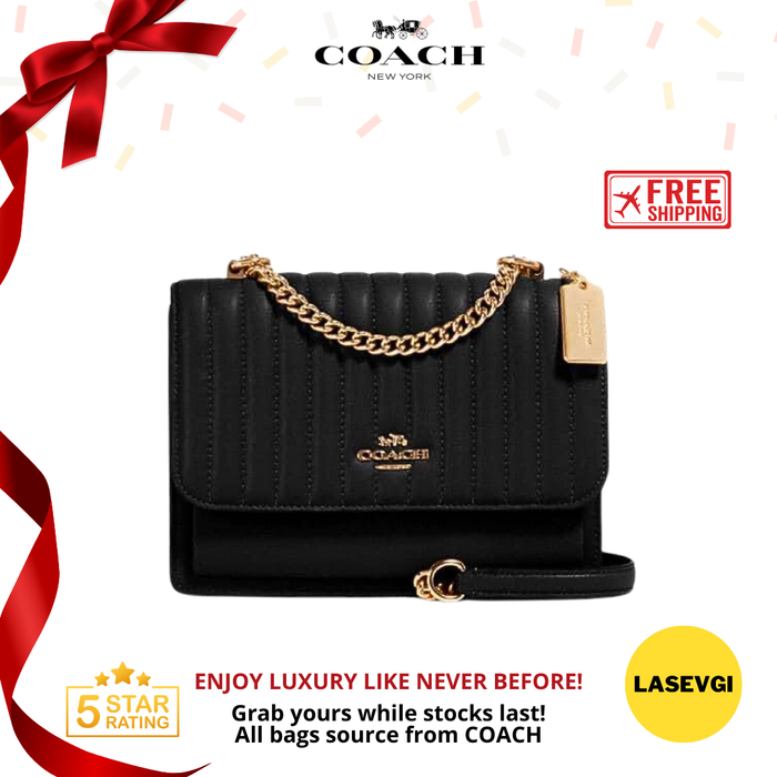 Coach Klare Crossbody With Linear Quilting Black 2561