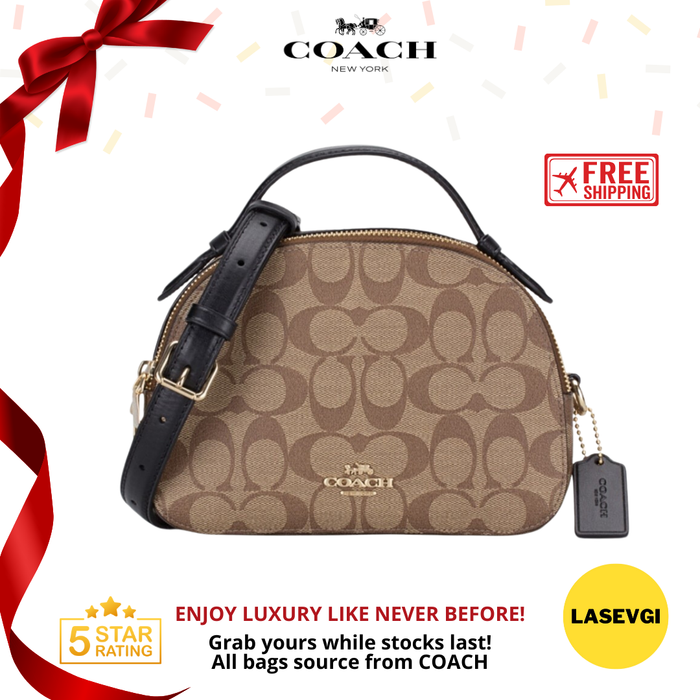 COACH Serena Satchel Signature in Khaki Light 1591