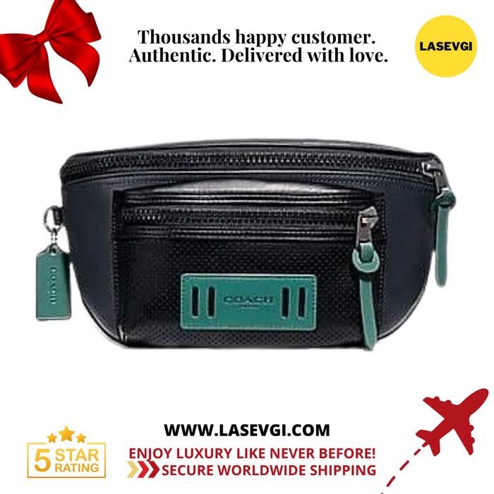 COACH Terrain Belt Bag-Midnight Navy/Black