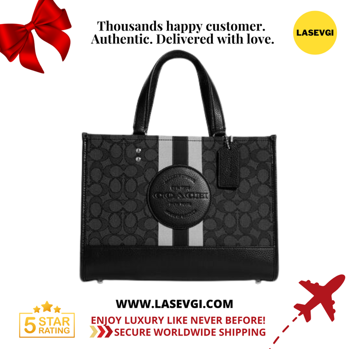 Coach Dempsey Carryall in signature jacquard with stripe and coach patch smoke multi 4113