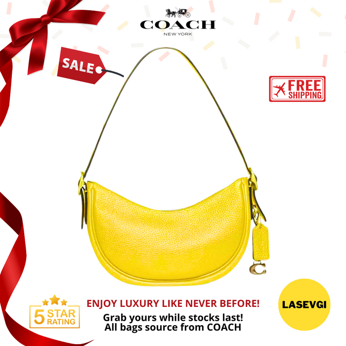 COACH Luna Shoulder Bag in Light Yellow CC439A