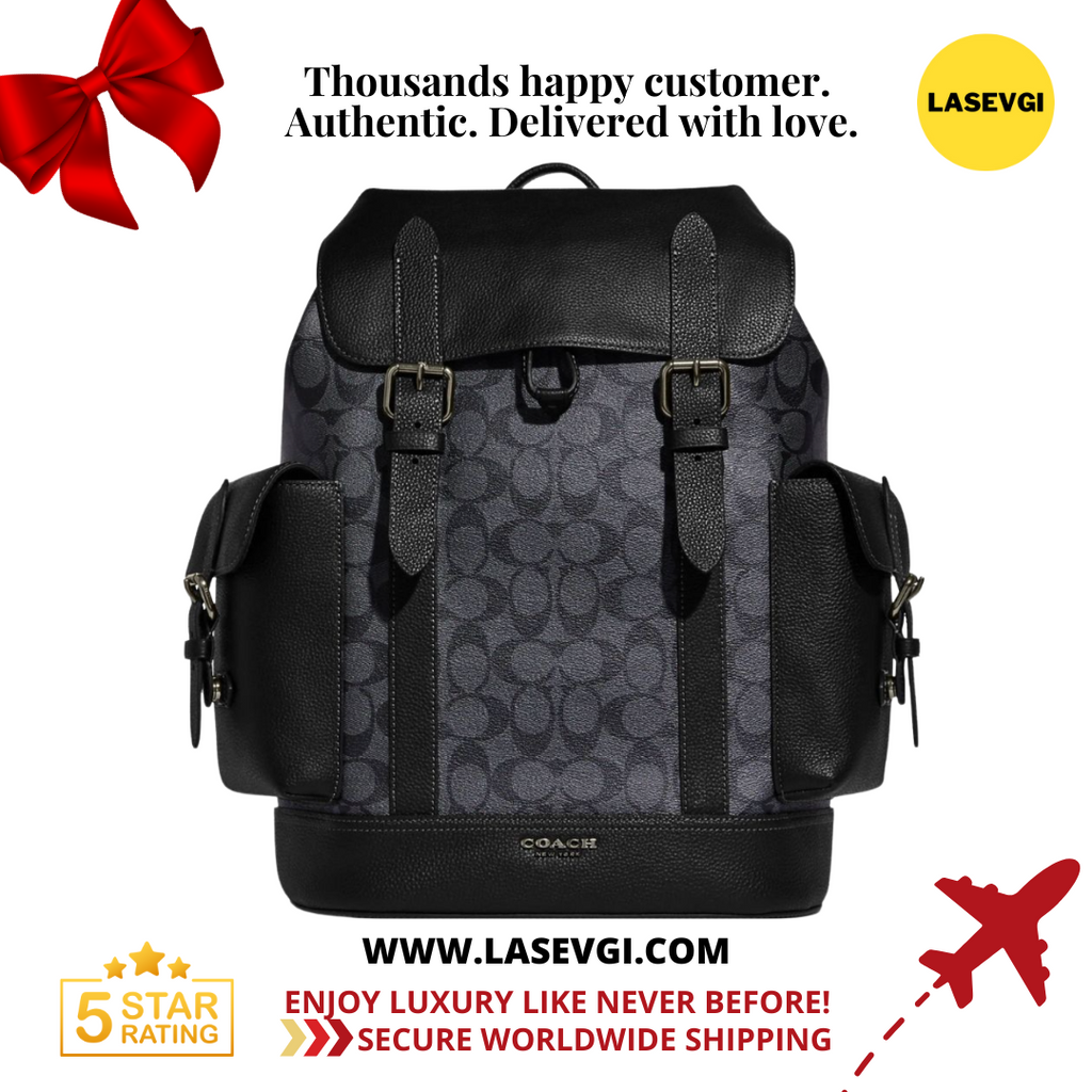 COACH Hudson Backpack in Signature Canvas black CB839 — www