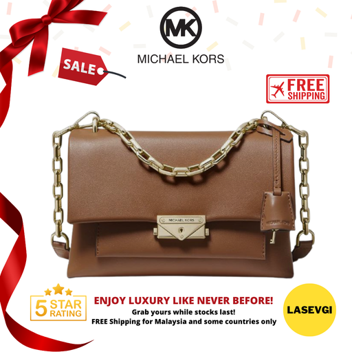 MICHAEL KORS Cece Leather Medium Shoulder Bag in Acorn - 30S9G0EL2L