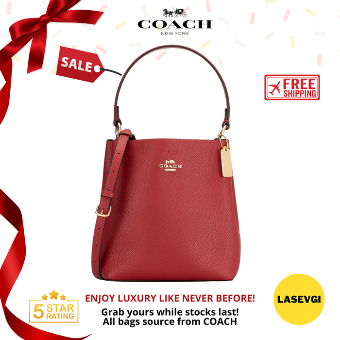 Coach Small Town Bucket Bag in Red Oxblood - 1011