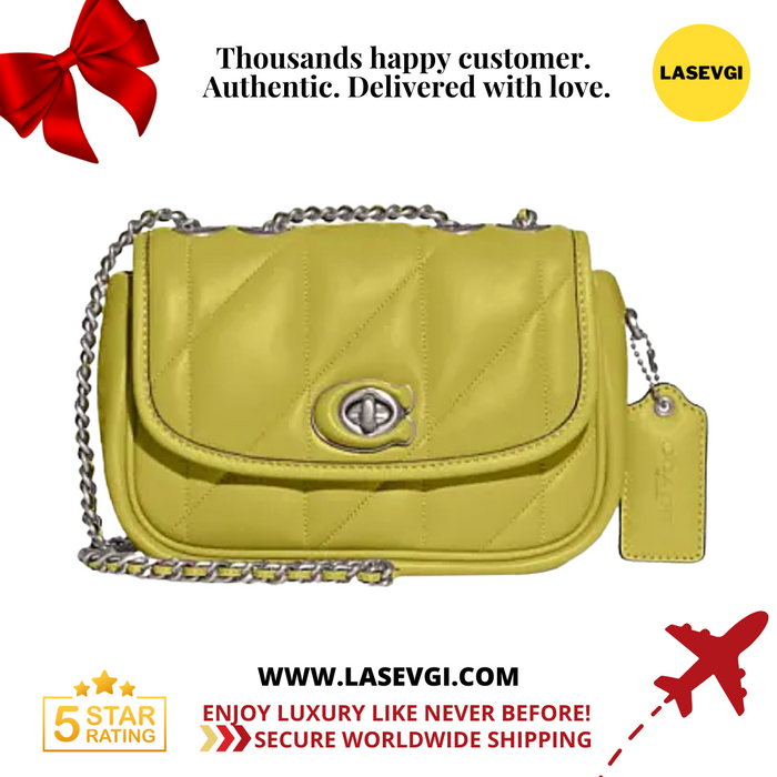 COACH Pillow Madison Shoulder Bag 18 in Quilting Lime