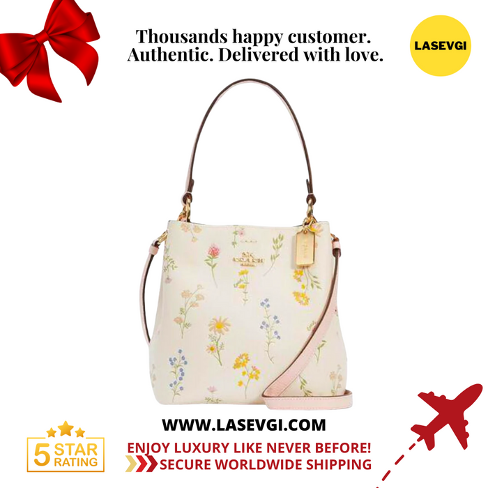 COACH Small Town Bucket Bag with Floral Print