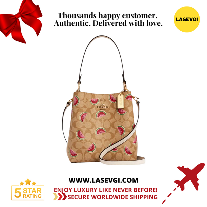 COACH Small Town Bucket Bag in Watermelon print