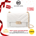 MICHAEL KORS Cece Chevron Quilted Leather Medium Crossbody Bag in White - 30T9G0EL8L