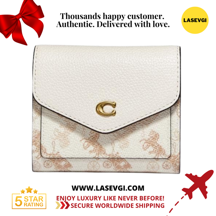 COACH Wyn Small Wallet With Horse And Carriage Print-Chalk
