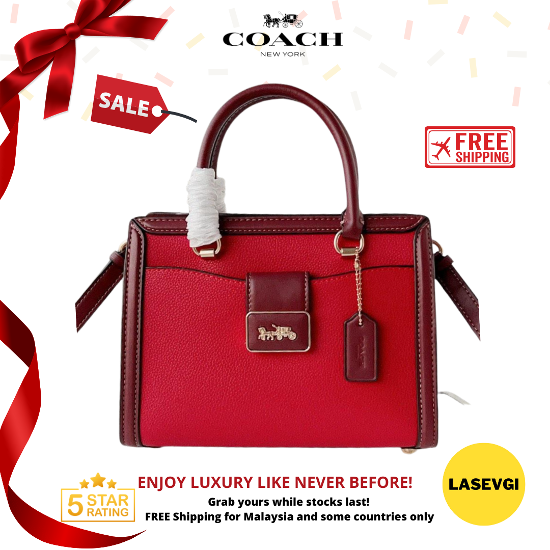 Coach Medium Grace Wallet In Colorblock Red CC061 hotsell ($268)