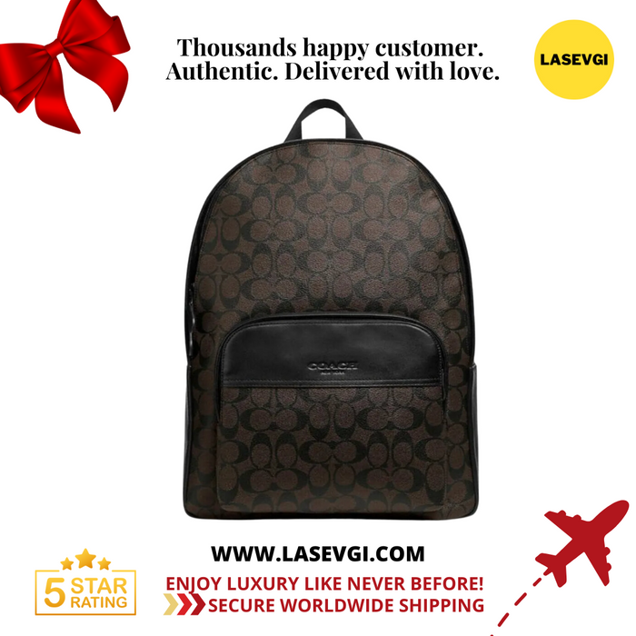 COACH Houston Backpack Signature Canvas in Brown 72483
