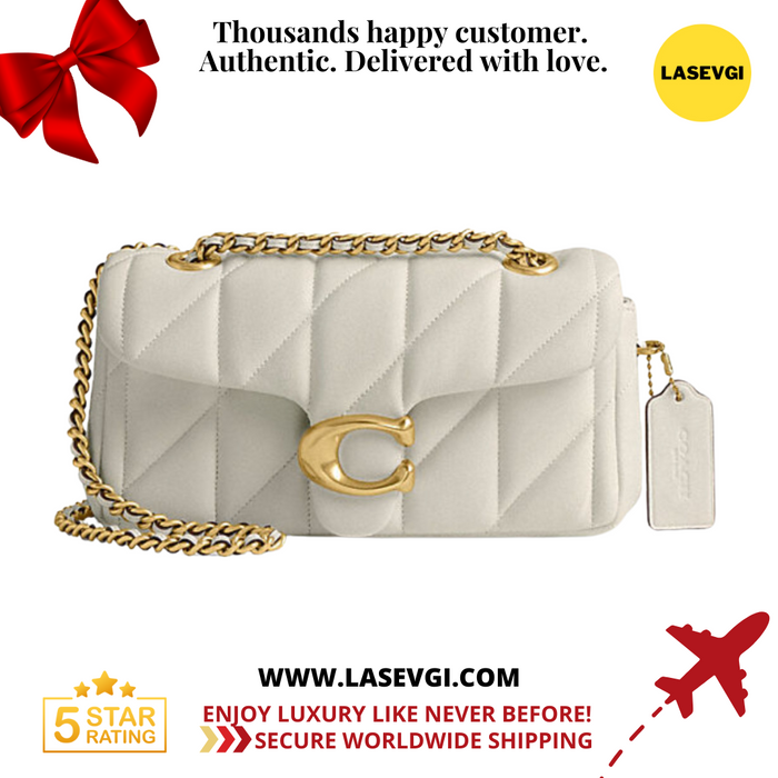 COACH Tabby Shoulder Bag 26 with Quilting in Chalk